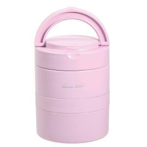 パール金属 パール金属 ホームレーベル ステンレス連結式ランチジャー700 オーキッド DC-6009