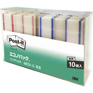 スリーエム 3M スリーエム 3M 6821-1-RB まとめ買い ポスト イット インデックス 44×23mm 500枚×2色