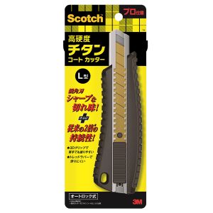 スリーエム 3M スリーエム 3M TI-DLA スコッチ 高硬度チタンコートカッター プロ仕様 オートロック式 L型