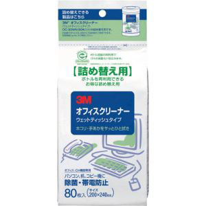 スリーエム 3M スリーエム 3M OC-80WRN オフィスクリーナー ウェットティッシュタイプ 詰替用 80枚入り