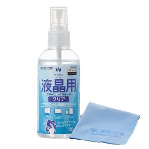 エレコム ELECOM エレコム CK-DP100SET 液晶用クリーニングリキッド 100ml クリーニングクロスセット