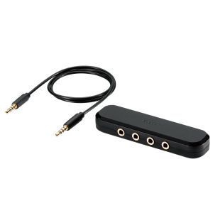 エレコム ELECOM エレコム EHP-35AD03BK オーディオ分配アダプタ 3分配 ケーブル付 ブラック