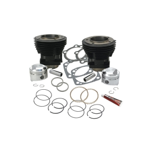 S＆S S＆S 91-9024 BORE CYLINDER&PISTON KIT BLK BT 79-84
