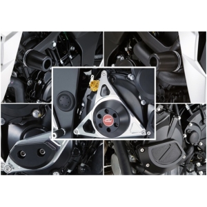 アグラス AGRAS アグラス 342-306-025BX フレームφ50ロゴ 右 ジェネB クラッチ BLK R/S 5点 GSX-S750 17- AGRAS
