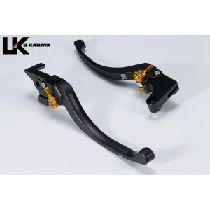 ユーカナヤ U-KANAYA U-KANAYA KA014-005-0811 レバーセット ツーリング BK/GD (ツヤケシ) W800