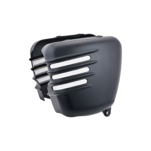 モートーン Motone モートーン MTE129 サイドカバー リブ マットブラック 空冷 Bonneville T100 (02-15)