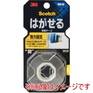 スリーエムジャパン 3M スリーエムジャパン KRK-30 スコッチはがせる 両面テープ 強力固定 30mm×1.5m