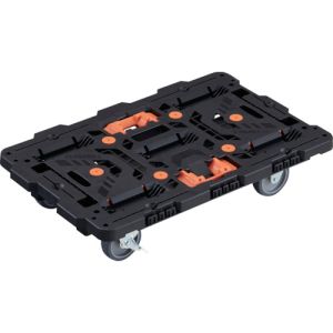 トラスコ中山 TRUSCO BT700J3S2-E100T 連結式樹脂製平台車 ビートル 700X450 自在3輪 内2輪ストッパー付 とめたろう付 メーカー直送 代引不可 北海道沖縄離島不可