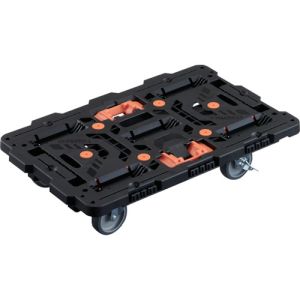 トラスコ中山 TRUSCO BT700J5S2-E100T 連結式樹脂製平台車 ビートル 700X450 自在5輪 内2輪ストッパー付 とめたろう付 メーカー直送 代引不可 北海道沖縄離島不可