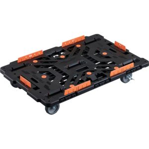 トラスコ中山 TRUSCO トラスコ中山 BT900KJ5S2-E100 連結式樹脂製平台車 ビートル 900X600 自在5輪 内2輪ストッパー付 柵付 メーカー直送 代引不可 北海道沖縄離島不可