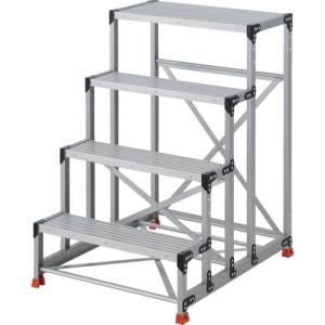 トラスコ中山 TRUSCO トラスコ TSF4812 作業用踏台 4段 ステップ奥行200 高さ1.2m 天板800X400 TRUSCO メーカー直送 代引不可 北海道沖縄離島不可