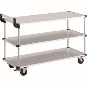 トラスコ TRUSCO トラスコ AL23-1248S アルミ台車 アルパカート 省音 3段式片袖タイプ 1200×480mm ストッパー付 メーカー直送 代引不可 北海道 沖縄 離島不可