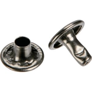 トラスコ中山 TRUSCO トラスコ中山 P-THP-CBN8.5 大カシメ スチール 黒ニッケルメッキ 9mm 足長8.5mm 30組入  ブリスターパック入 