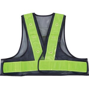 トラスコ中山 TRUSCO トラスコ中山 SLENY LED付ショート安全ベスト ネイビー×蛍光イエロー