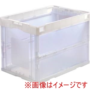 トラスコ中山 TRUSCO トラスコ中山 CRS60N-TM オリコン 折りたたみコンテナ60L 透明