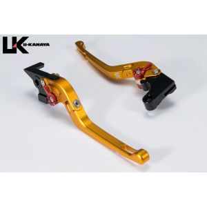 ユーカナヤ U-KANAYA U-KANAYA YA041-082-0712 レバーセット Rタイプ GD/BK (ツヤケシ) MT-25 MT-03