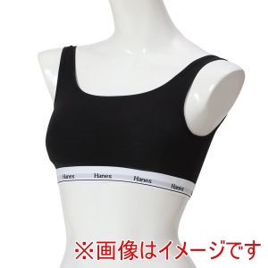 ヘインズ Hanes ヘインズ HW3EB301 HALF TOP BRA ブラック M