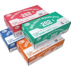 サンフラワー サンフラワー 282ニトリルグローブP.F.ブルーSS 100枚 粉無薄手
