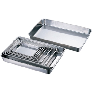 赤川器物製作所 AG 18-8 ステンレス 浅型 角バット 18枚取 赤川器物