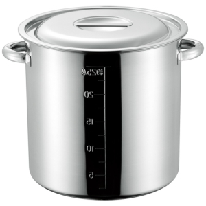 赤川器物製作所 AG 18-8 ステンレス 目盛付 寸胴鍋 20cm 6.2L 手付 赤川器物