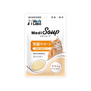 ジャパンペットコミュニケーションズ ジャパンペット メディスープ 猫用 腎臓サポート ササミ味あごだし仕立て 40g