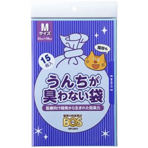 クリロン化成 KURILON クリロン化成 うんちが臭わない袋 BOS ネコ用 Mサイズ 15枚入