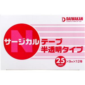 大和漢 大和漢 サージカルテープ 半透明タイプ 25mm×9m×12巻入