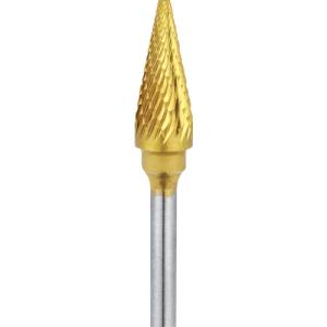 ナカニシ ナカニシ 21275 チタンコート超硬カッター テーパー ロー付 刃径6.3mm刃長12.7mm