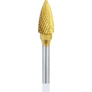 ナカニシ ナカニシ 21265 チタンコート超硬カッター トンガリ ロー付 刃径6.3mm刃長12.7mm