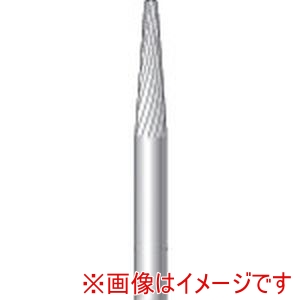 ナカニシ ナカニシ 21296 チタンコート超硬カッター テーパー先丸型 シングルカット 直径3×12.7×軸直径3 8°