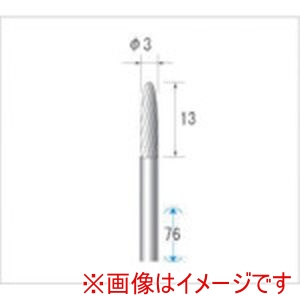 ナカニシ ナカニシ 24291 超硬カッター ロング 砲弾型 シングルカット 直径3×13×軸直径3