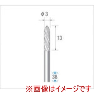 ナカニシ ナカニシ 24364 超硬カッター 砲弾型 ダブルカット 直径3×12.7×軸直径3
