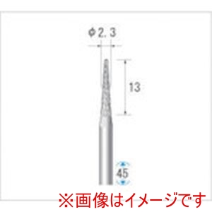 ナカニシ ナカニシ 24502 超硬カッター テーパー先丸型 ダブルカット 直径2.3×11×軸直径3