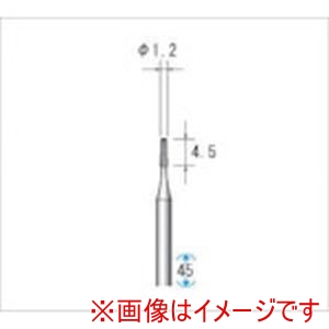 ナカニシ ナカニシ 33114 精密スチールカッター 12本入 テーパー型 直径1.2×4.5×軸直径2.34
