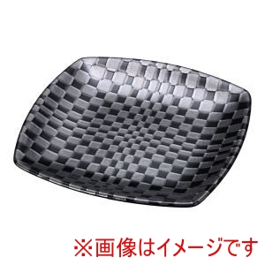 遠藤商事 TKG TKG 市松黒 四角小皿 T03-125 遠藤商事
