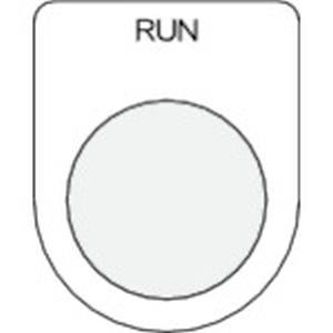 アイマーク IM IM P22-38 押ボタン/セレクトスイッチ メガネ銘板 RUN 黒 φ22.5 アイマーク