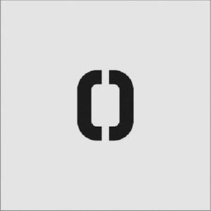 アイマーク IM IM AST-O5040 ステンシル O 文字サイズ50×40mm アイマーク