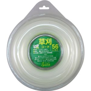 斎藤撚糸 斎藤撚糸 90032 草刈コード レギュラー 四角2.2mm 56m