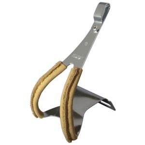 三ヶ島製作所 MKS MKS TOE CLIP STEEL w/leather  皮付トークリップ スチール  M ミカシマ 三ヶ島