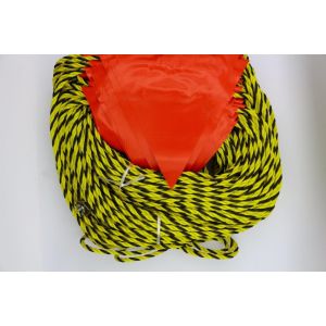 結一産業 結一産業 トラロープ 100m片側輪っか三角旗付