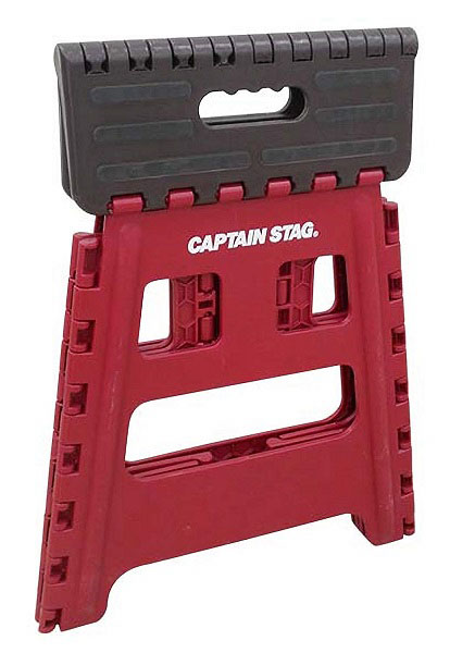  キャプテンスタッグ CAPTAIN STAG キャプテンスタッグ 折りたためる ステップ L レッド UW-1504