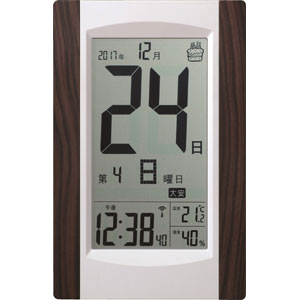 アデッソ ADESSO アデッソ KW9256 デジタル 日めくり 電波時計