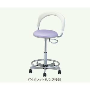 アズワン AS ONE アズワン 8-8221-06 ナビチェアー2 NVCII-SRV バイオレット 脚部リング付き