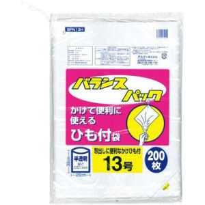 オルディ ORDIY オルディ BPN13H バランスパック ひも付規格袋 半透明 13号 200枚入 ポリ袋
