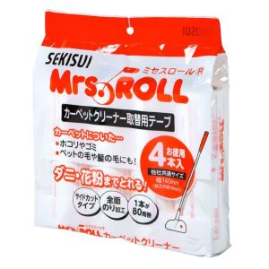 積水マテリアル 積水マテリアル 粘着ロール 取替テープ お買得 4本 80周巻き J5H804P