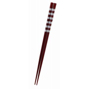 パール金属 パール金属 食洗対応塗箸 22.5cm ボーダーレッド LA-169