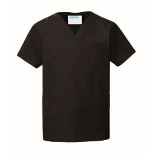 カゼン KAZEN カゼン 133-99 スクラブ 男女兼用 ブラック 4Lサイズ KAZEN