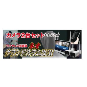 レッツコーポレーション レッツ コーポレーション L-WMN-GS2CR ワイヤレス見張隊NEOグランドスラム2CR 監視カメラ 防犯カメラ カメラ2つセット メーカー直送 北海道沖縄離島不可