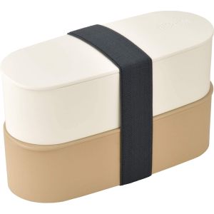 サーモス THERMOS サーモス DJT-600W BE フレッシュランチボックス2段 300mlx2個 ベージュ