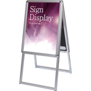 常磐精工 常磐精工 PGSK-A2RS ポスターグリップスタンド看板 屋内用 A型 A2両面シルバー